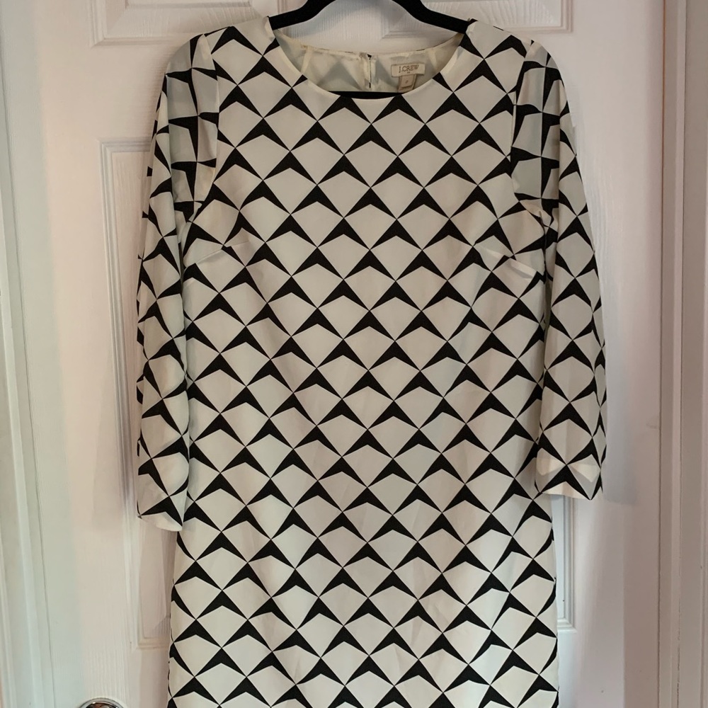 JCREW Black & White Sheath Dress